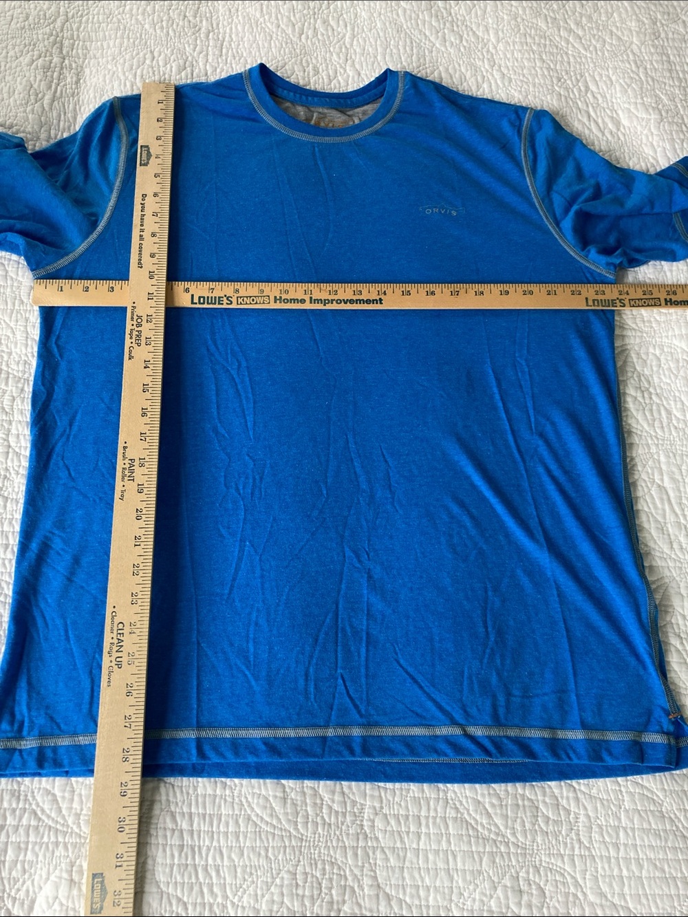 Orvis Men's Trout Bum Royal Blue Short Sleeve Crew Tee Large - Picture 7 of 8